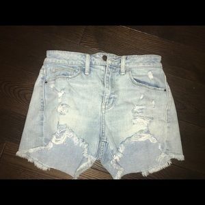 High Rise Jean Shorts